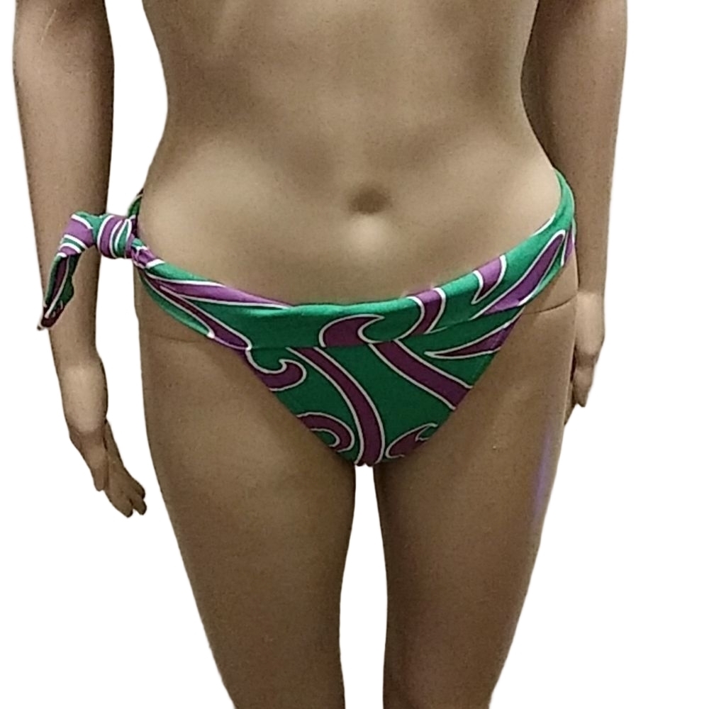 Purple & Green Retro Bikini Bottom  